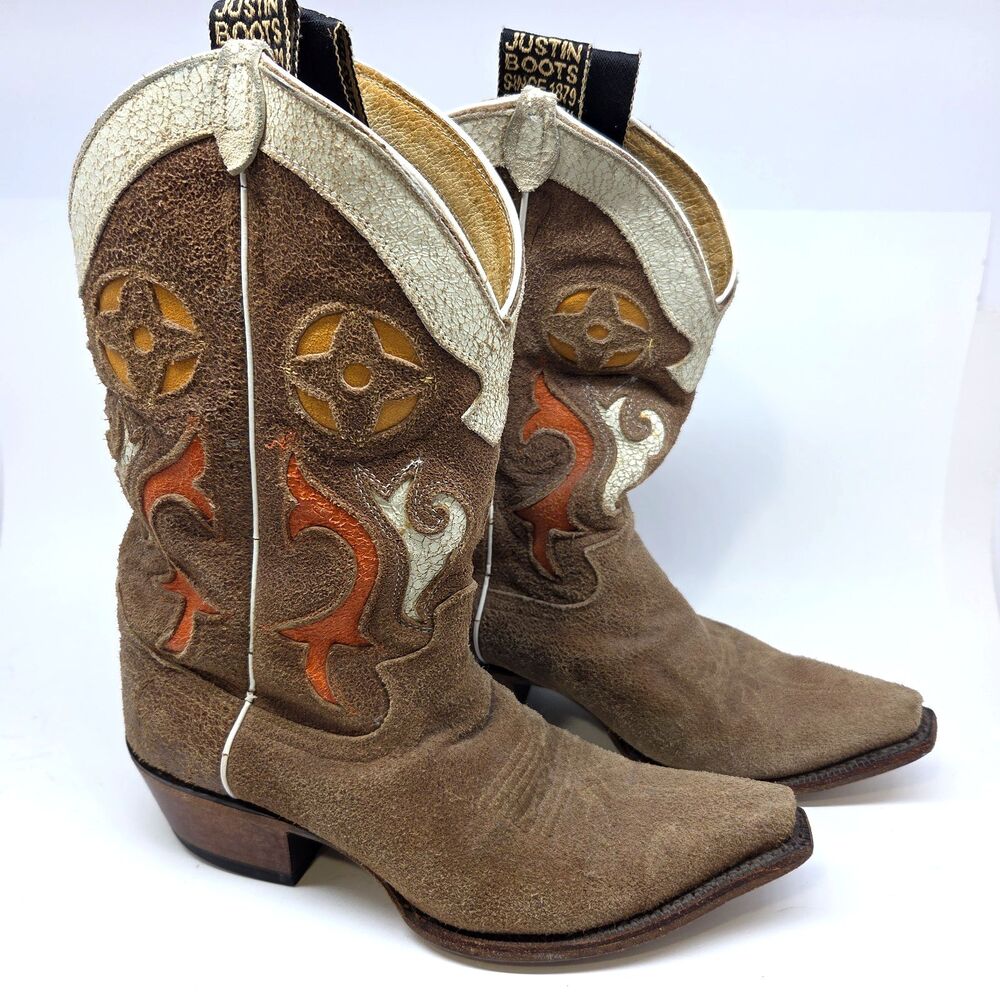 Vintage Justin Cowgirl Western Boots Style L6307 Women’s Size 7.5
